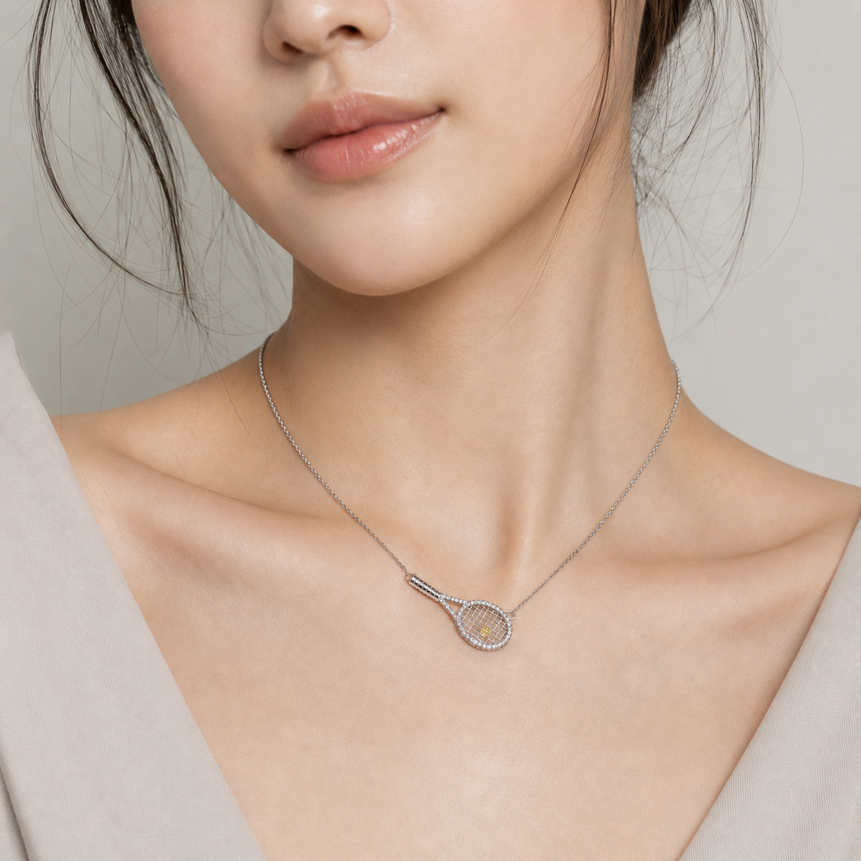 Signal Racket Necklace