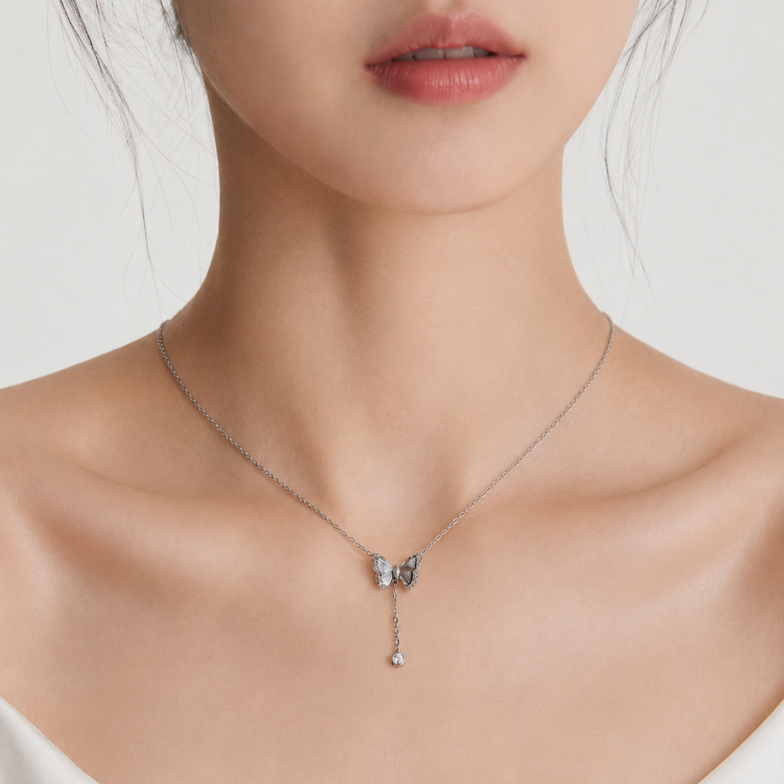 Charm Bow Lariat Necklace