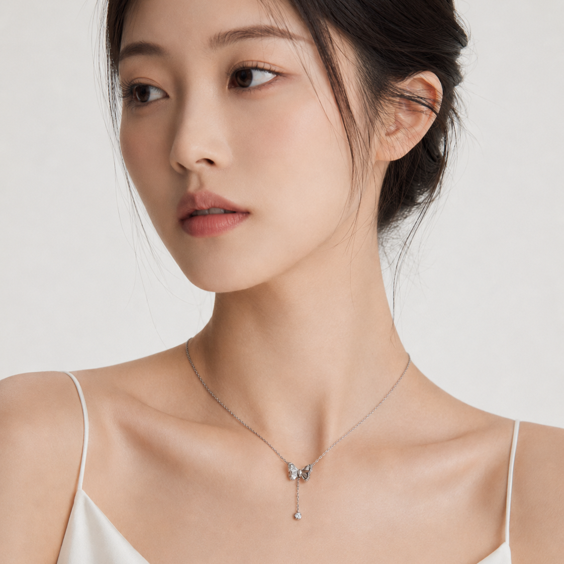 Charm Bow Lariat Necklace