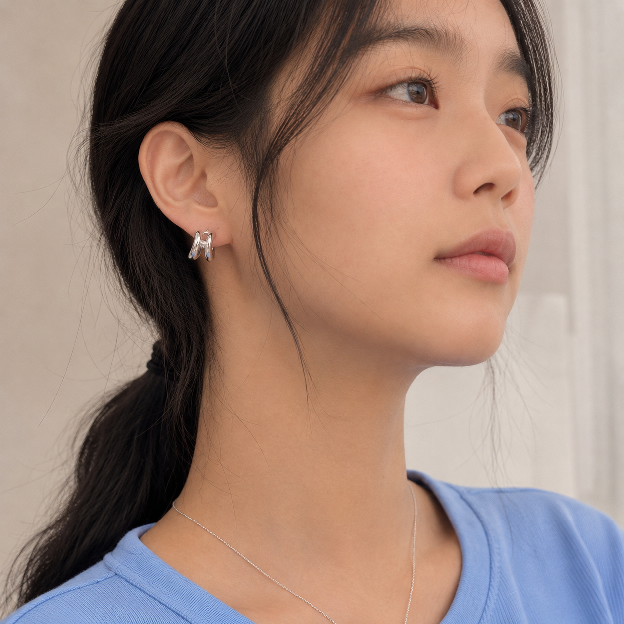 Ribbon Stud Earrings
