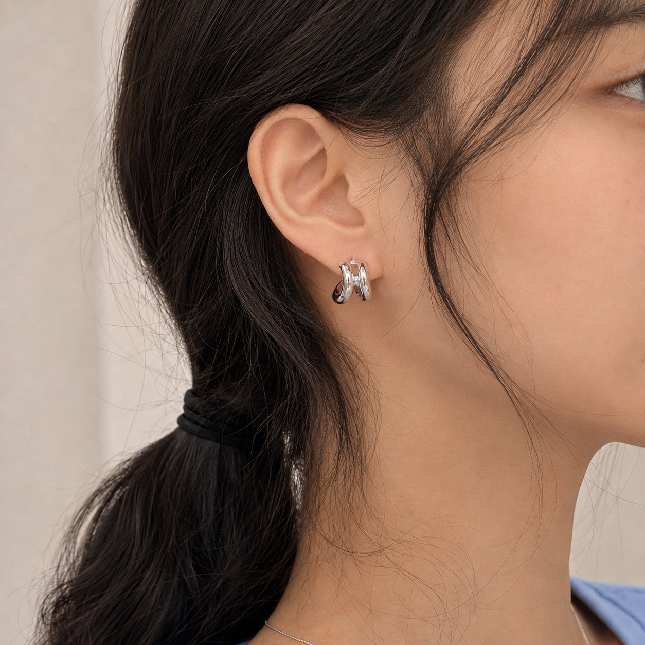 Ribbon Stud Earrings