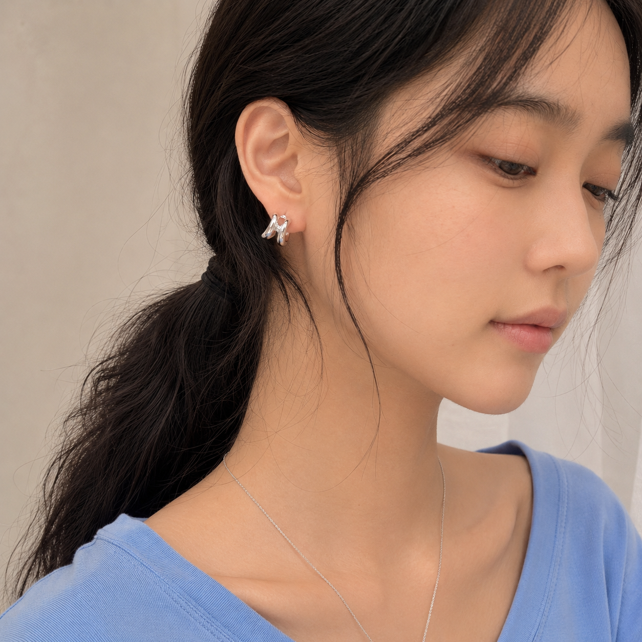 Ribbon Stud Earrings