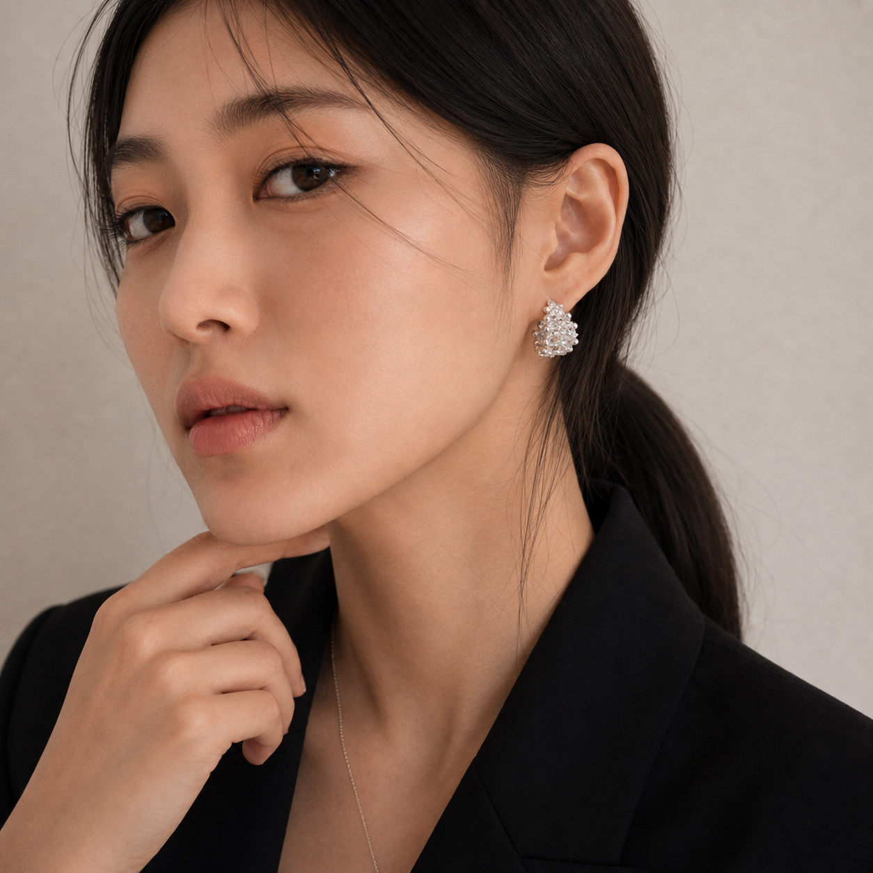 Grid Spark Ear Cuff