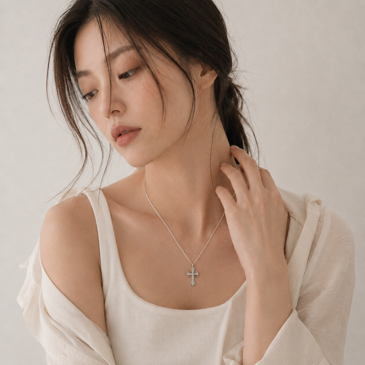 Signal Cross Necklace