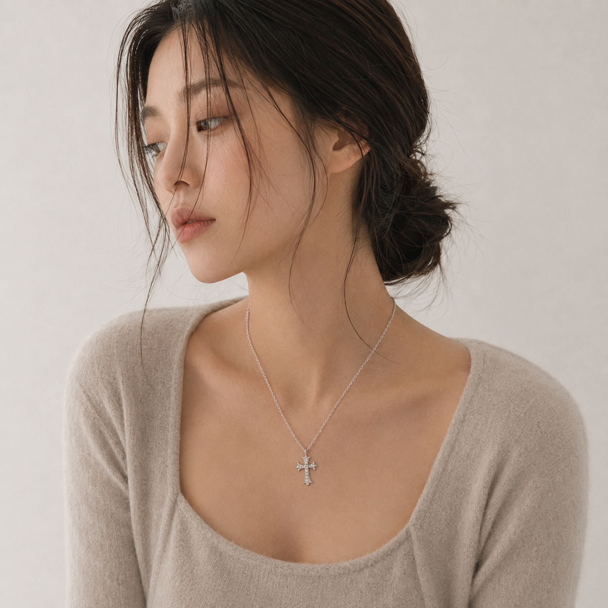Signal Cross Necklace