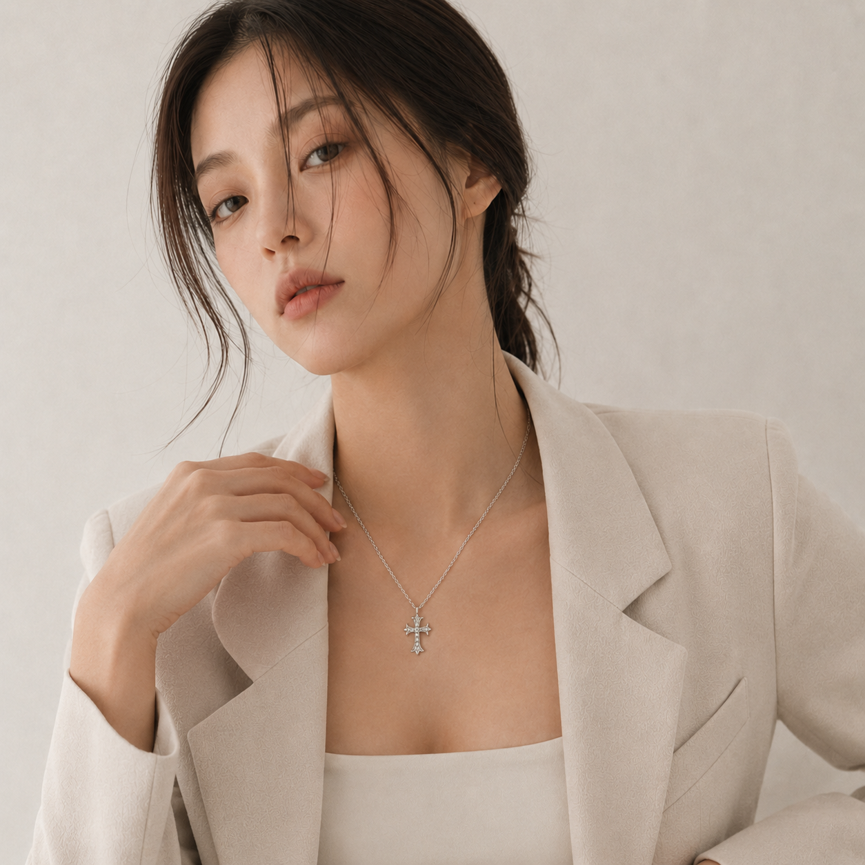 Signal Cross Necklace