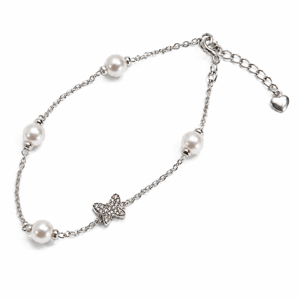 Charm Butterfly Pearl Bracelet