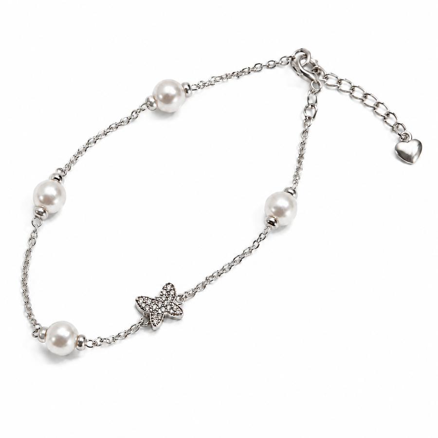 Charm Butterfly Pearl Bracelet
