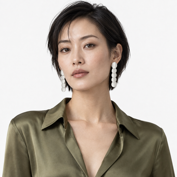 Five-Disc Drop Earrings