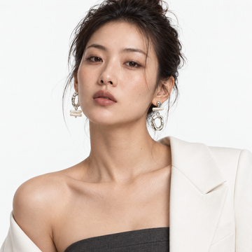 Asymmetric Baroque Pearl Earrings