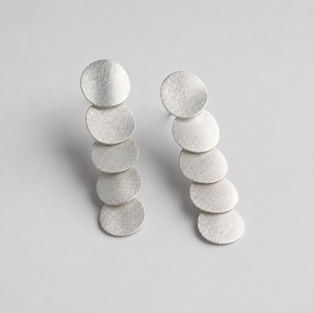 Five-Disc Drop Earrings — alternate product view