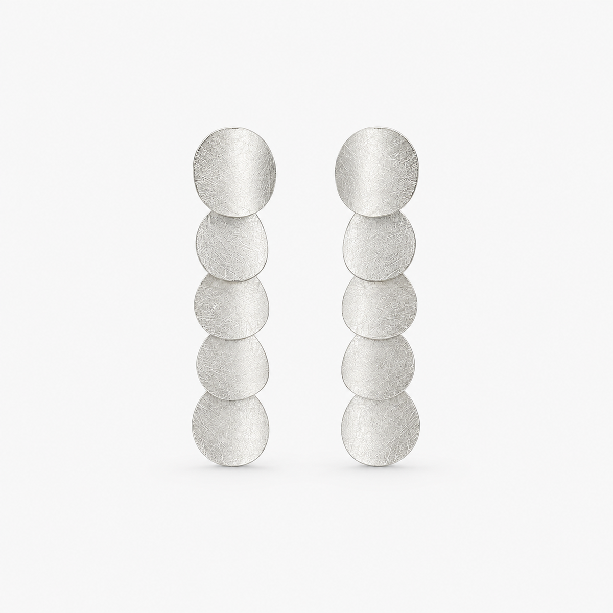 Five-Disc Drop Earrings — front product view