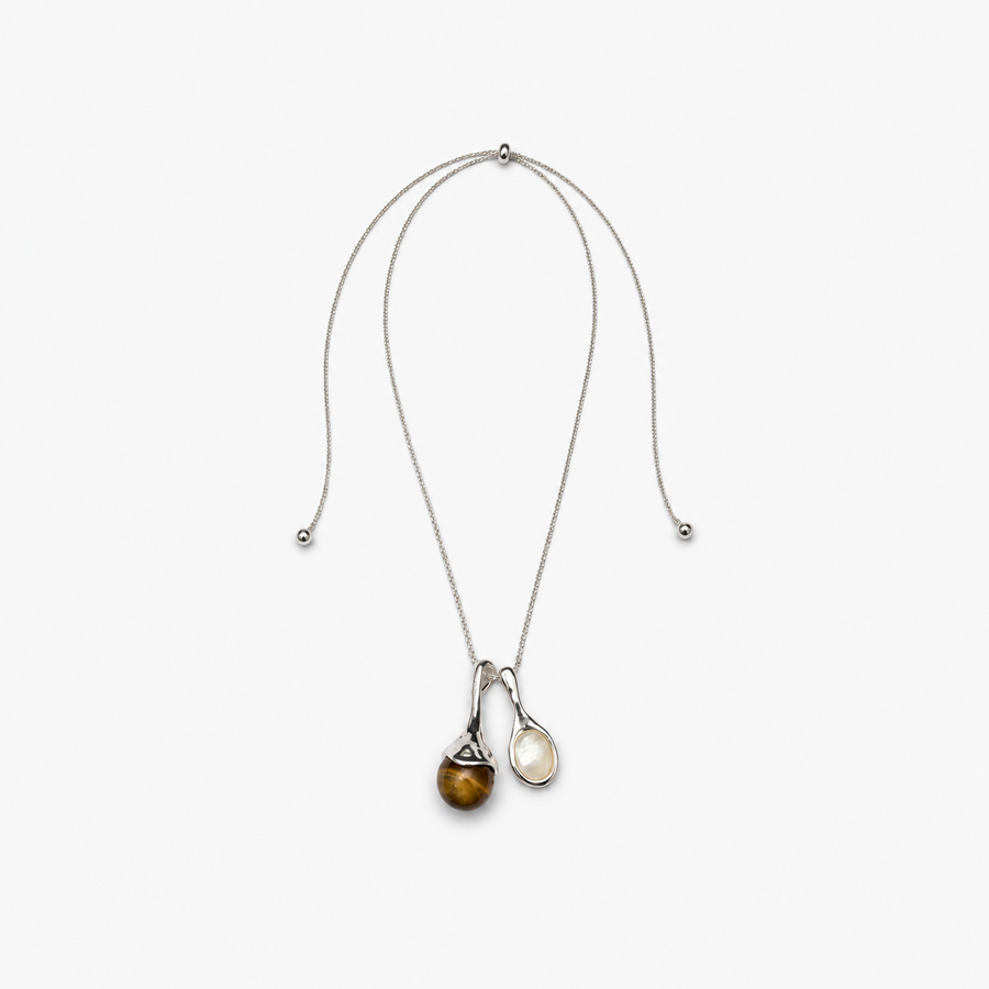 Tiger’s Eye & Shell Lariat