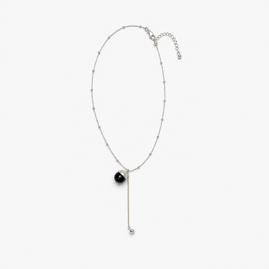 Brushed Onyx Necklace
