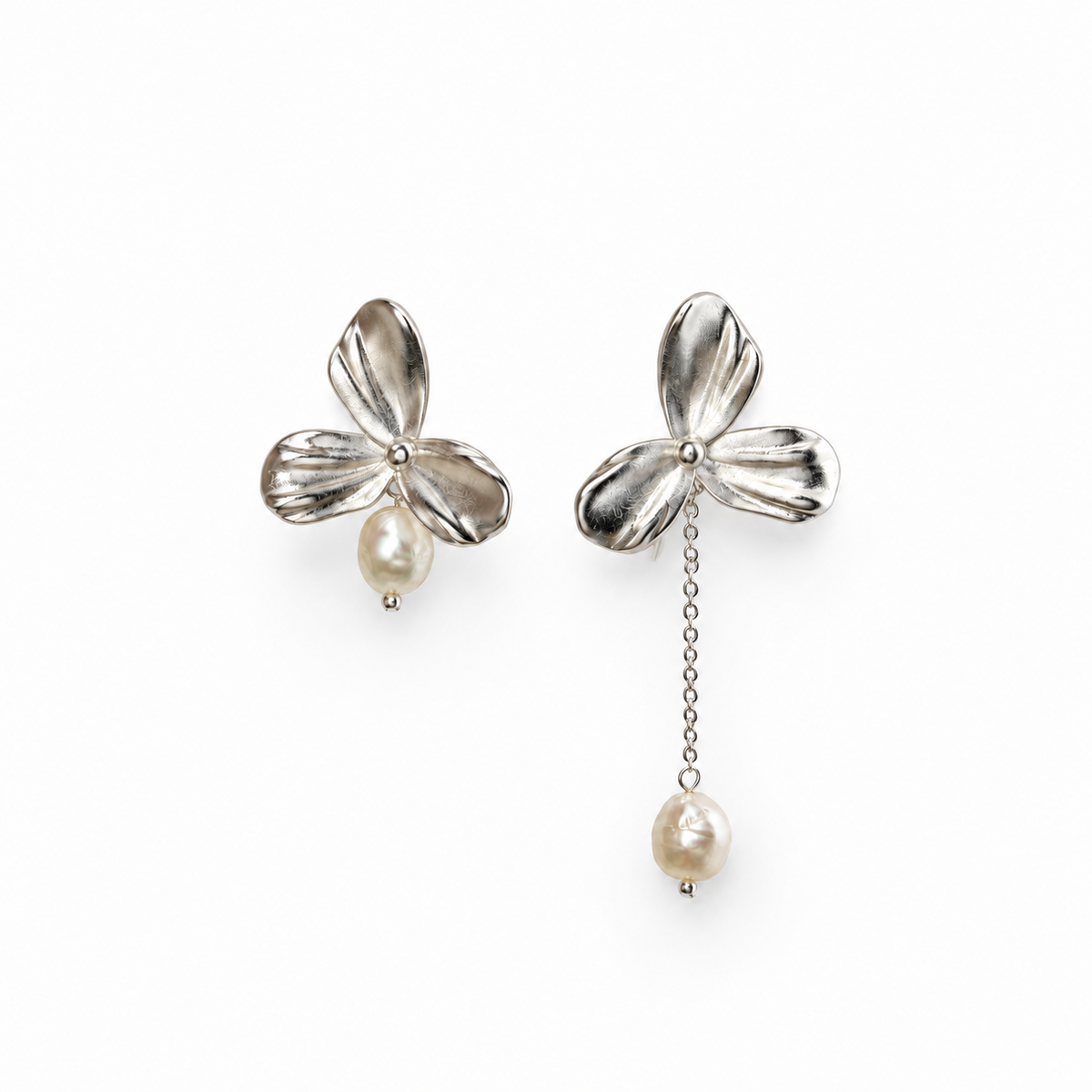 Uneven Bloom Earrings — product front on white background