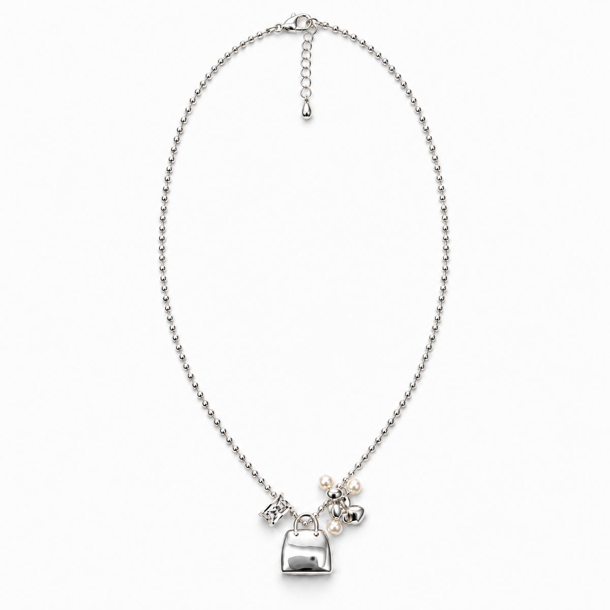 Charm Lock Necklace — product front on white background