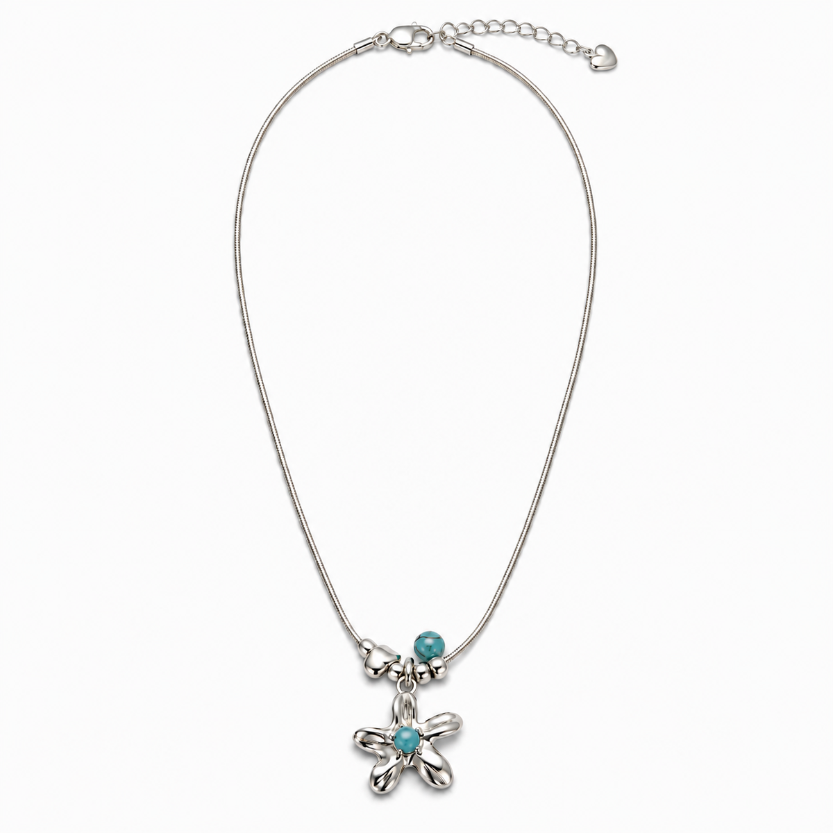 Blue Note Bloom Necklace — product front on white background