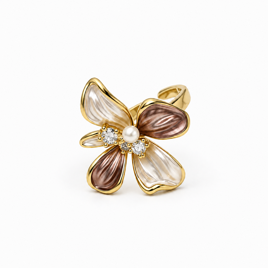 Amber Petal Ring