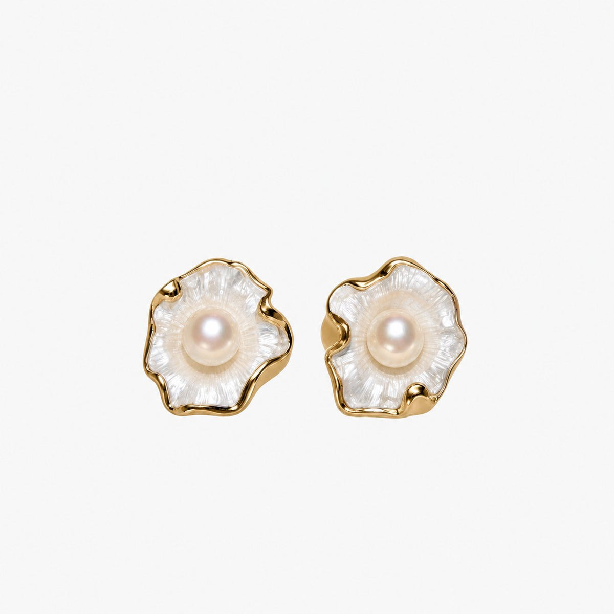 Gilded Leaf Pearl Earrings featured product image