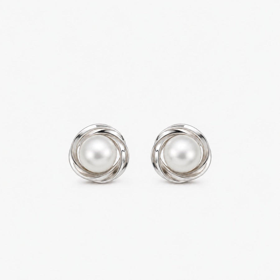 Soft Pearl Button Studs