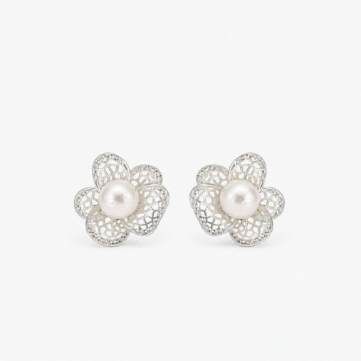 Silver Mist Flower Studs featured product image