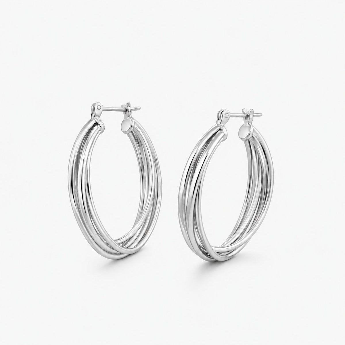 Silver Oval Hoops featured product image