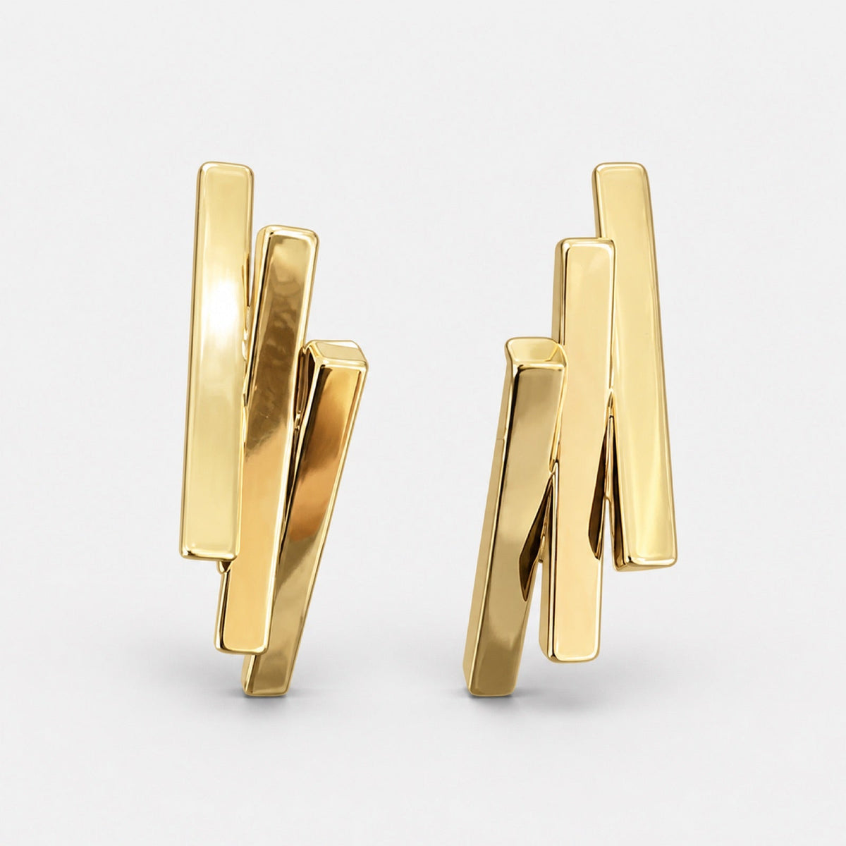 Silver Bar Studs gold-tone product image