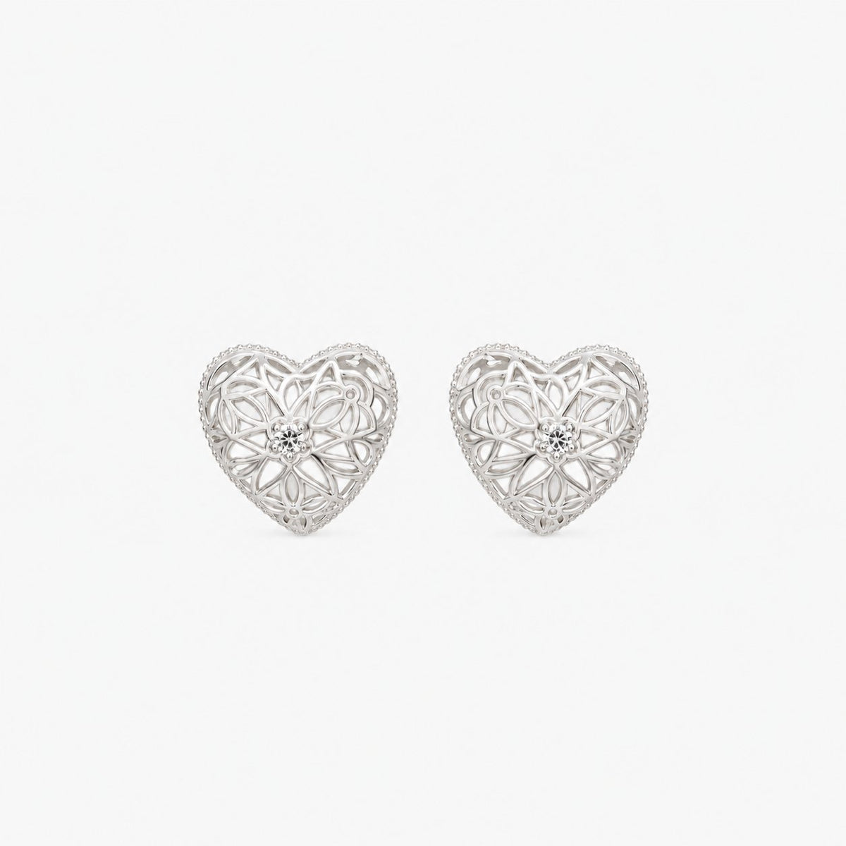 Silver Heart Studs featured product image
