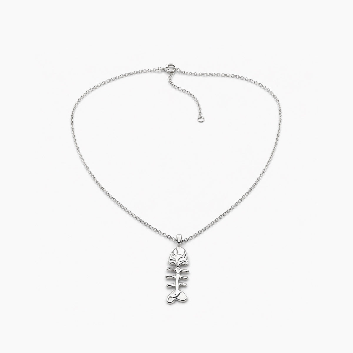 Silver Fishbone Necklace featured product image
