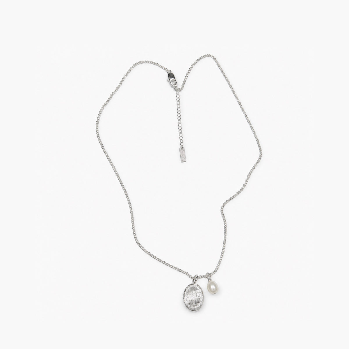 Silver Shell Round Pendant Necklace featured product image
