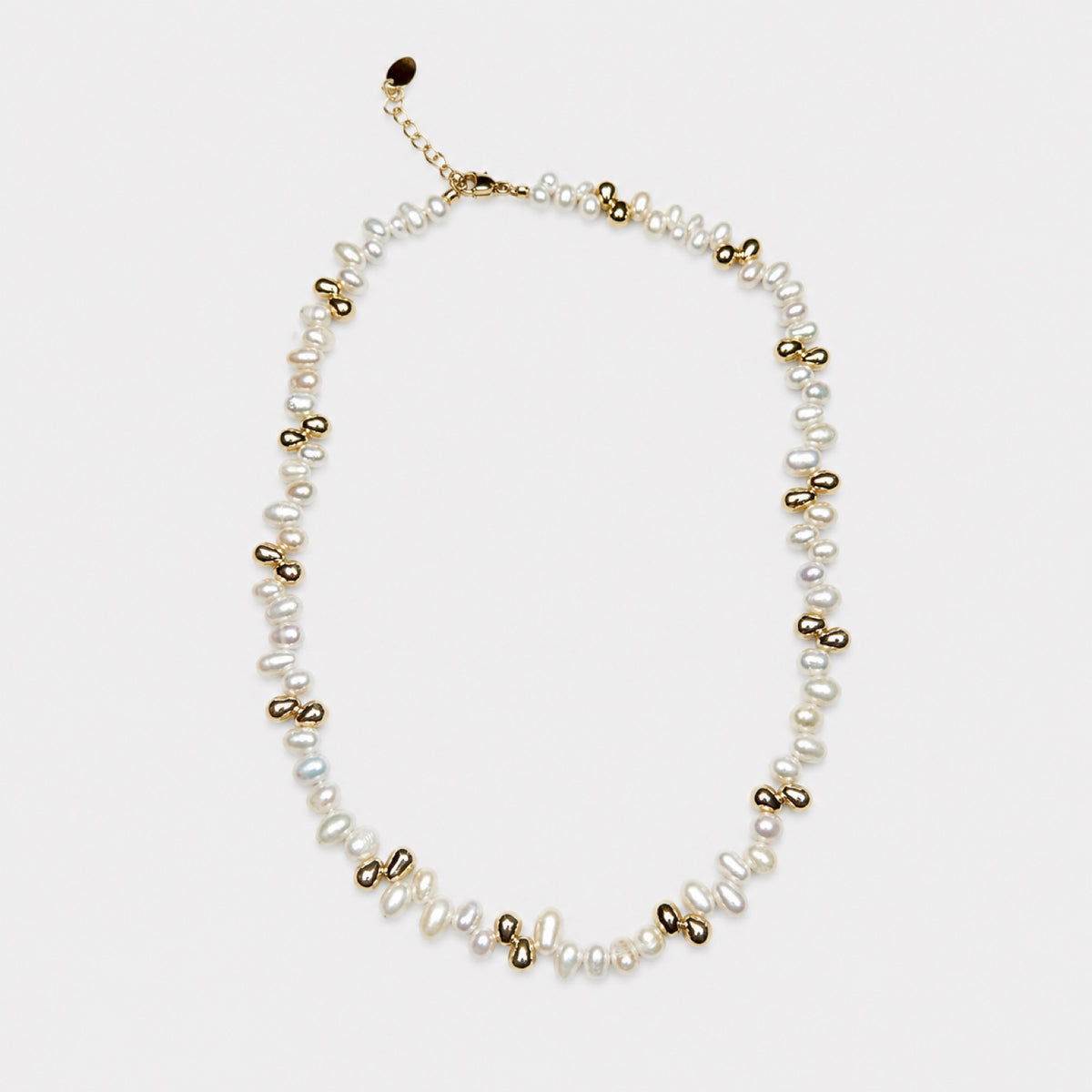 Pearl Beaded Necklace detail angle two