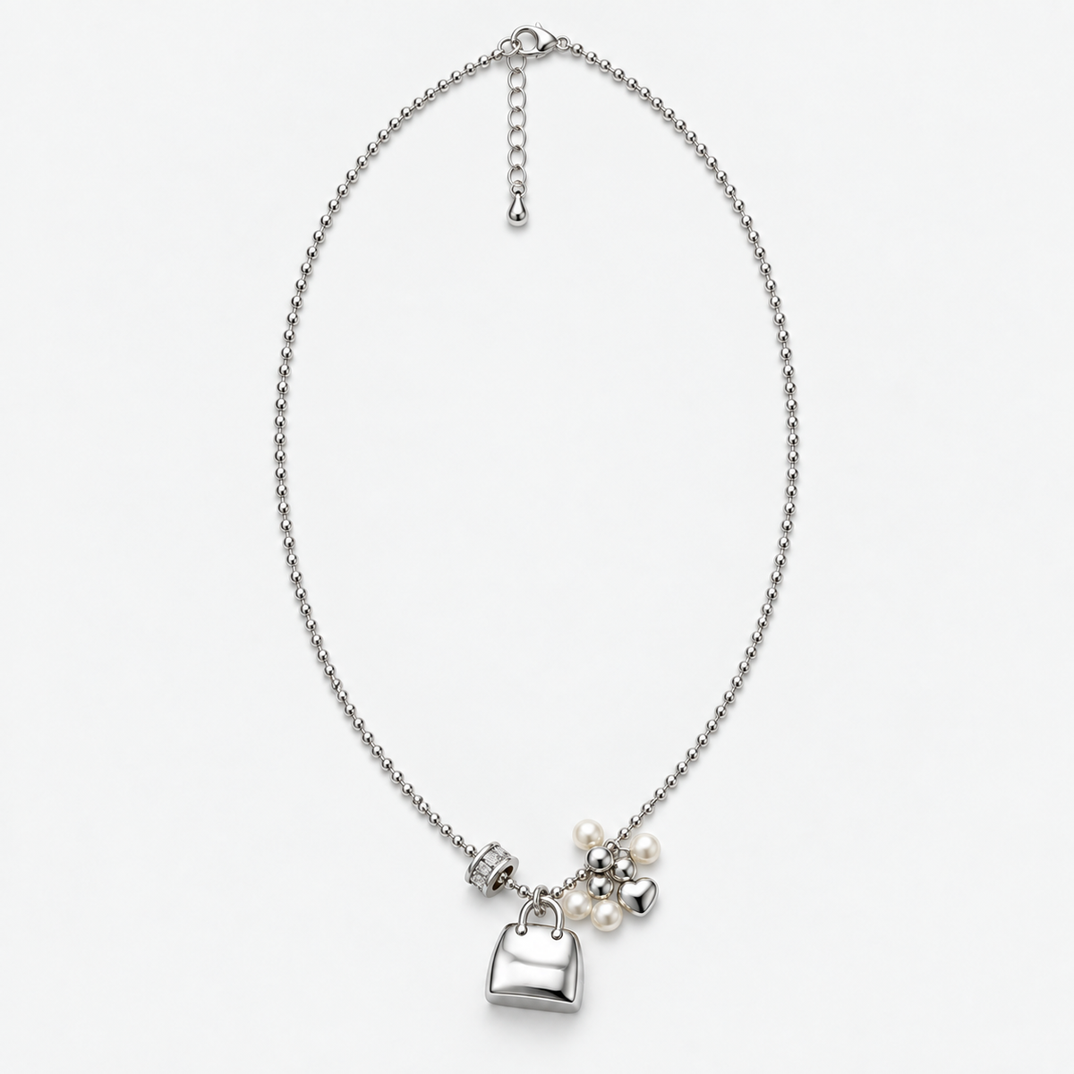 Charm Lock Necklace — product angle