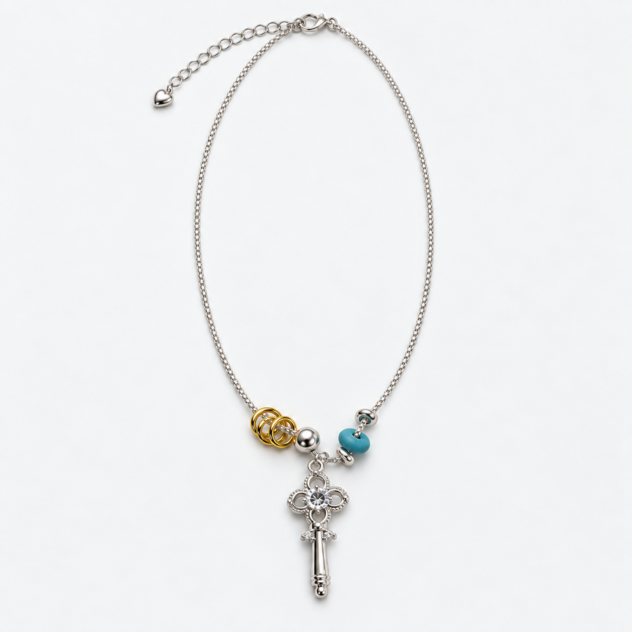 Azure Key Necklace