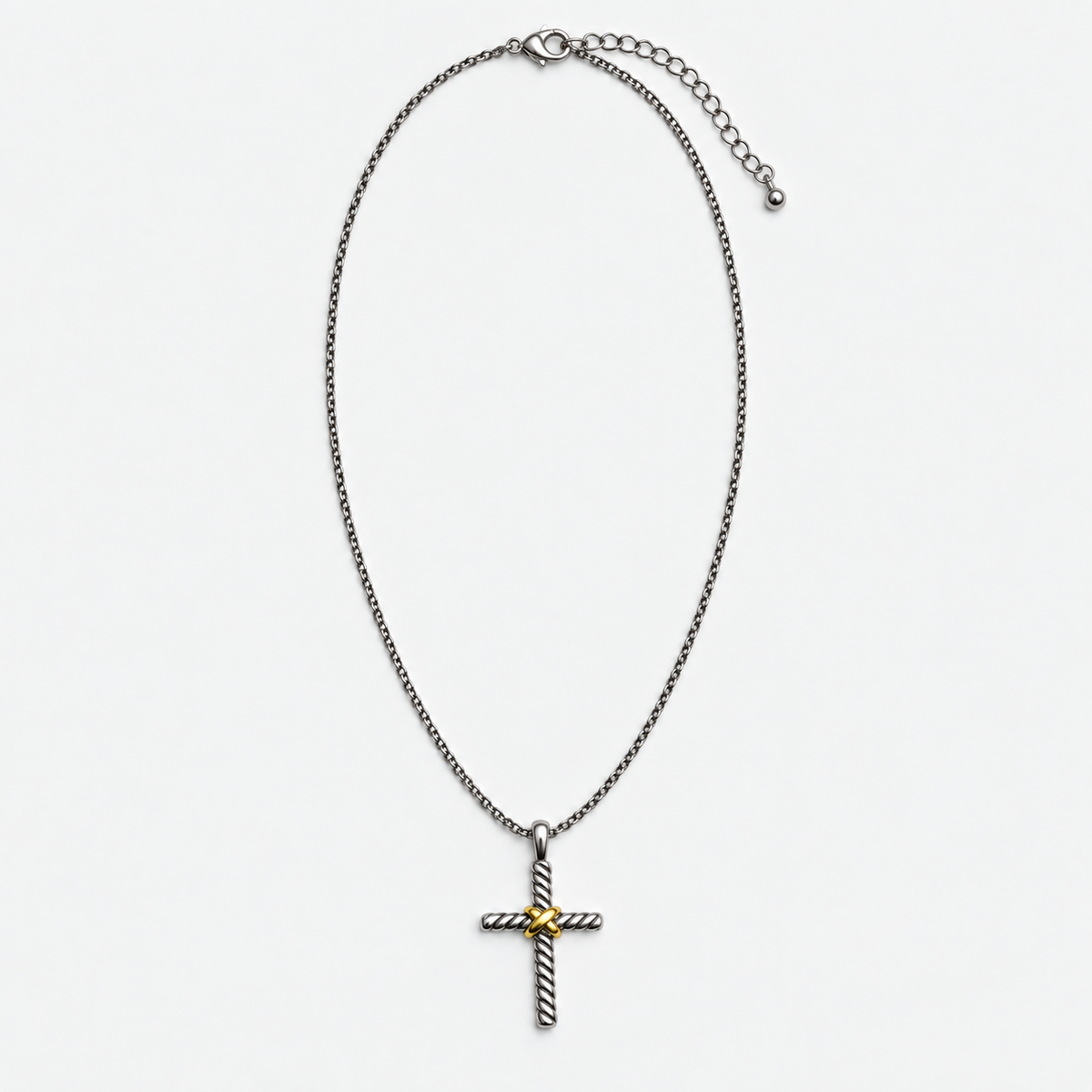 Bound Cross Necklace — product angle
