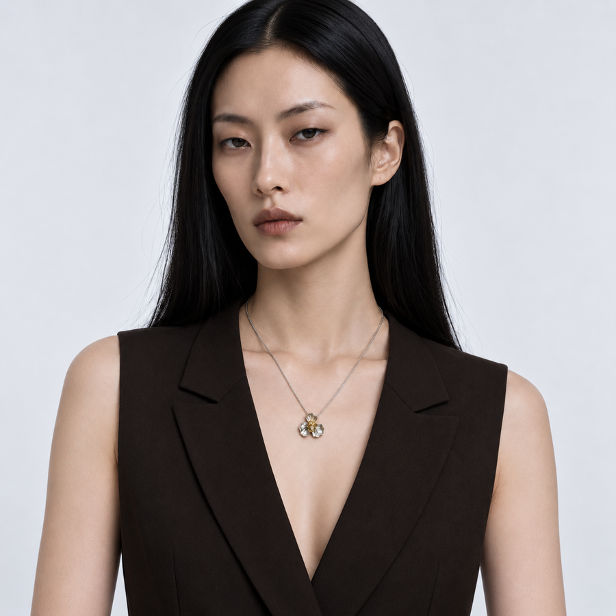 Gilded Orchid Necklace