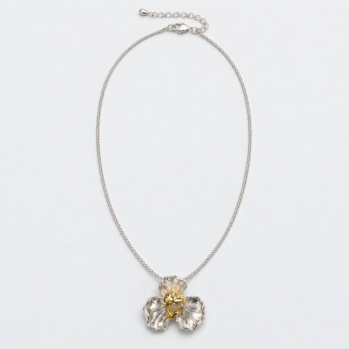 Gilded Orchid Necklace — product angle