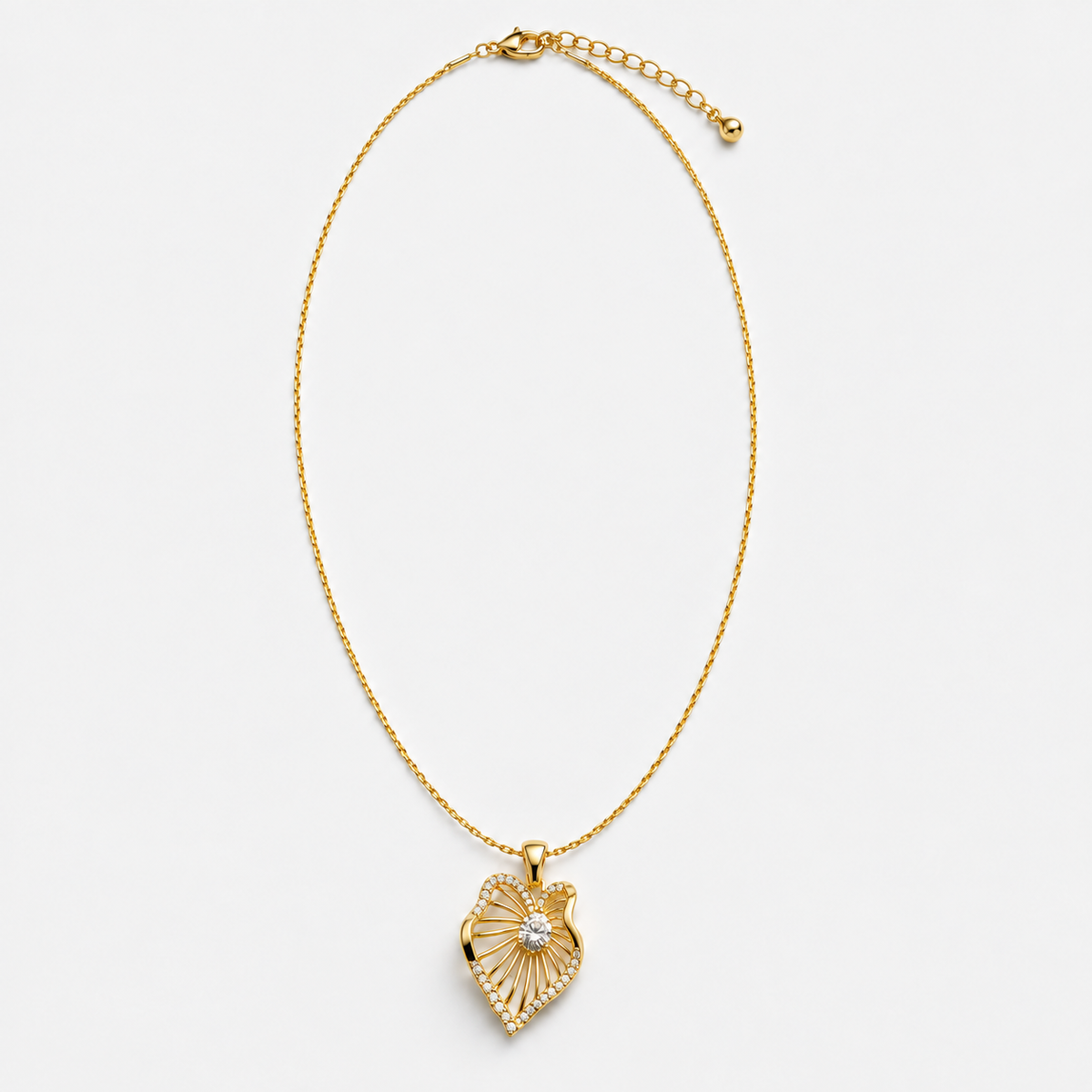 Veinlight Leaf Necklace — product angle