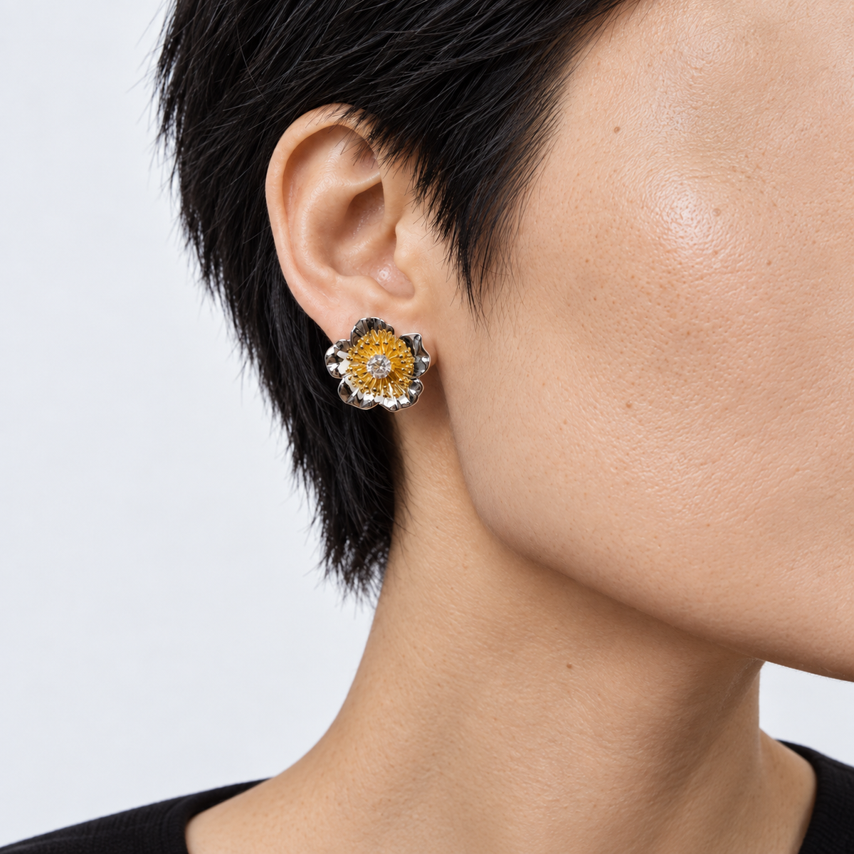 Gathered Bloom Studs — model detail