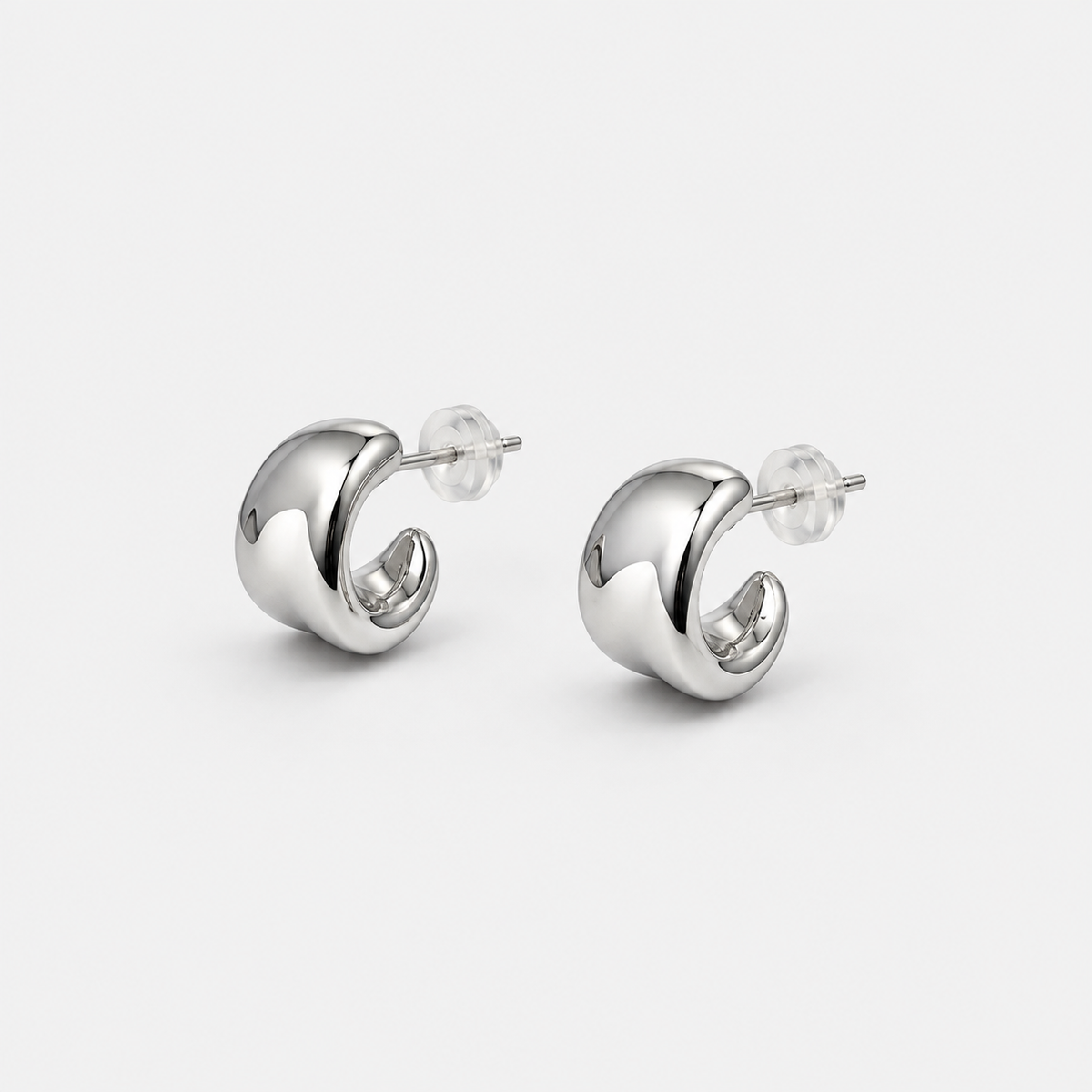 Sculpted Arc Hoops — product angle