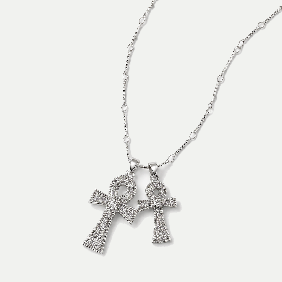 Signal Double Cross Necklace