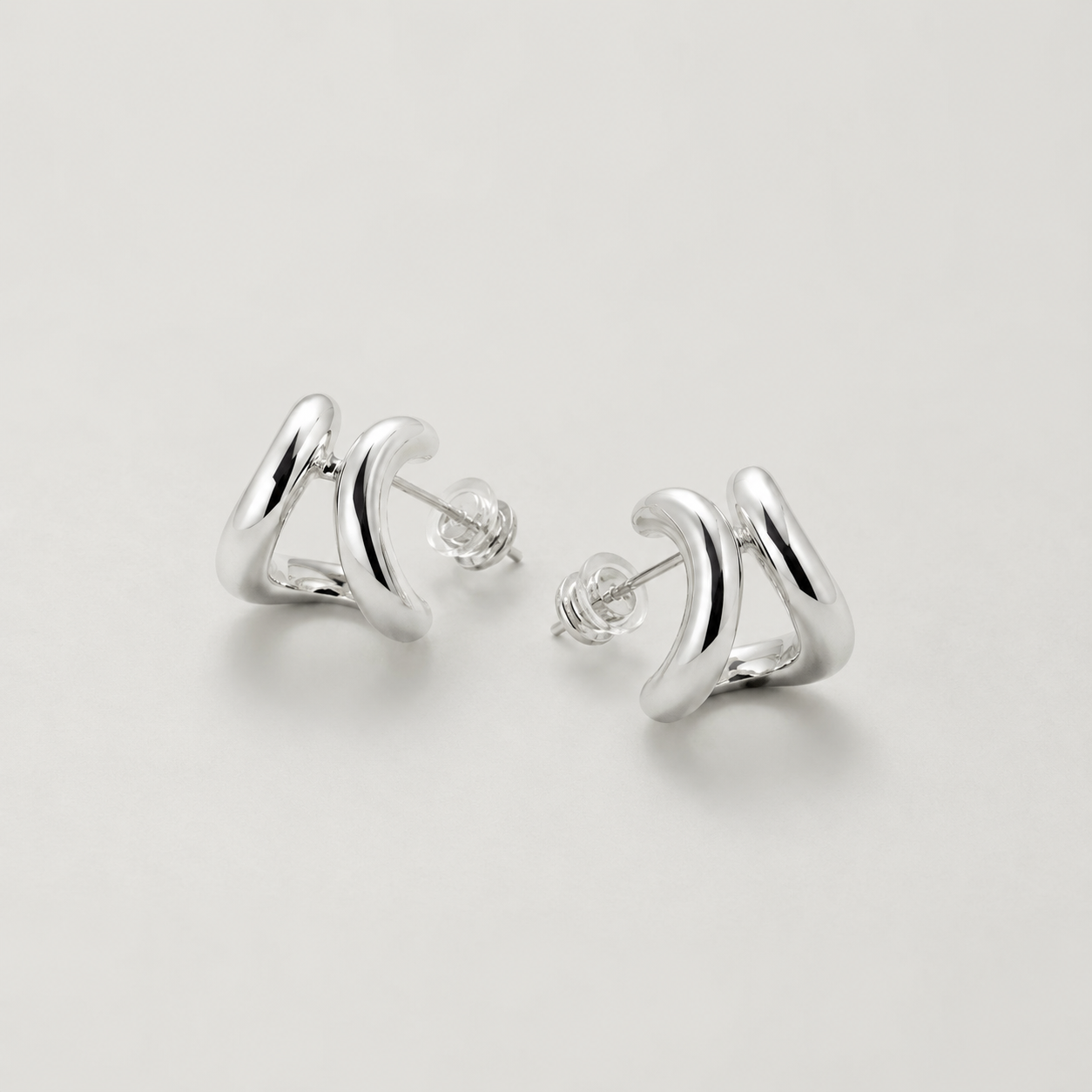 Ribbon Stud Earrings